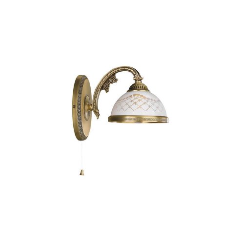 Бра с выключателем A 7002/1  Reccagni Angelo белый на 1 лампа, основание античное бронза в стиле классический 