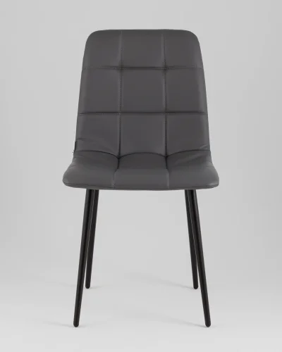 Стул Одди экокожа серый УТ000039995 Stool Group, серый/экокожа, ножки/металл/чёрный, размеры - *840**** фото 2