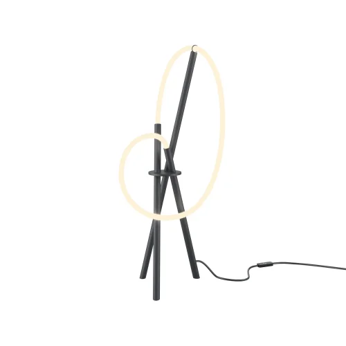 Настольная лампа LED MOD369TL-L15B3K Crochet Maytoni белая на 1 лампу, основание чёрное металл в стиле хай-тек современный гибкий неон