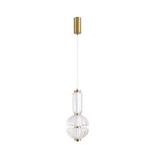 Светильник подвесной LED Taisha 8325/28L Lumion прозрачный на 1 лампу, основание бронзовое в стиле современный 