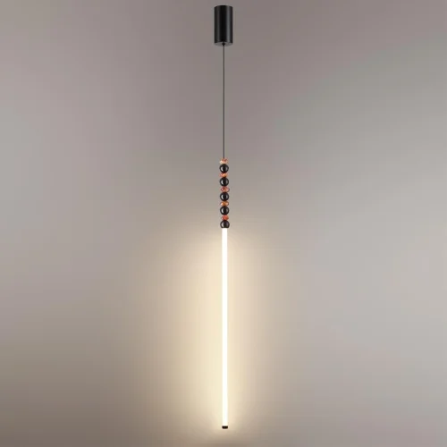 Светильник подвесной Monella 7187/12L Odeon Light чёрный на 1 лампу, основание чёрное в стиле хай-тек бусы фото 4