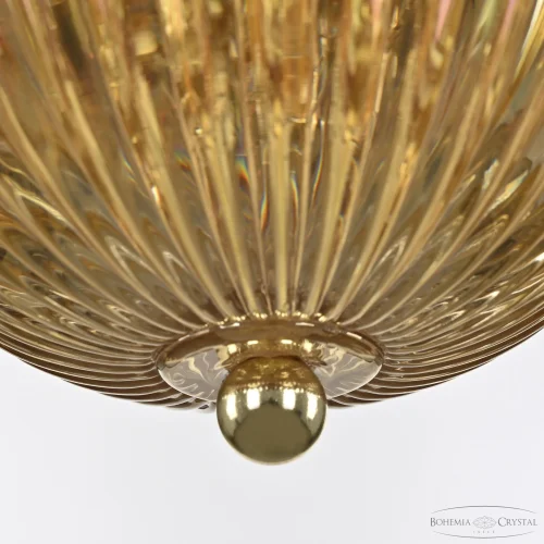 Светильник подвесной 5480/18 G Shampan/M-1G Bohemia Ivele Crystal янтарный 3 лампы, основание золотое в стиле классический  фото 6