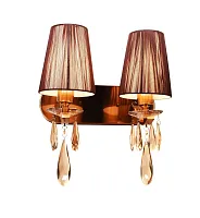 Бра Alessia LDW 1726-2 MD Lumina Deco коричневый 2 лампы, основание бронзовое в стиле классический 