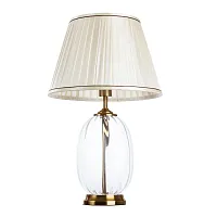 Настольная лампа Baymont A5017LT-1PB Arte Lamp белая 1 лампа, основание медь прозрачное стекло металл в стиле классический 