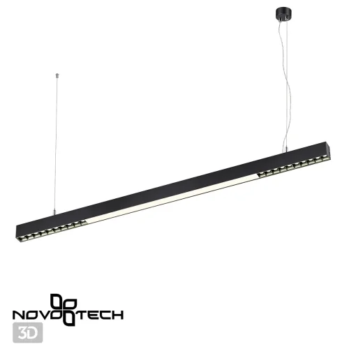 Светильник подвесной LED Iter 358870 Novotech чёрный 1 лампа, основание чёрное в стиле современный минимализм линейный фото 7