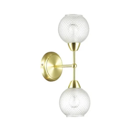 Бра Everly 3752/2W Lumion прозрачный на 2 лампы, основание золотое в стиле современный 