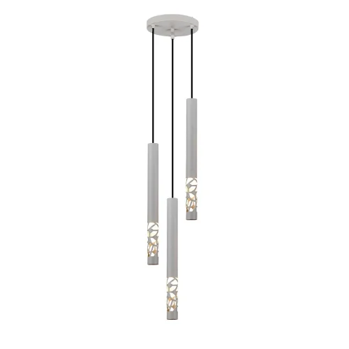 Светильник подвесной LED Fizorio SL1577.503.03 ST-Luce белый на 3 лампы, основание белое в стиле современный каскад трубочки