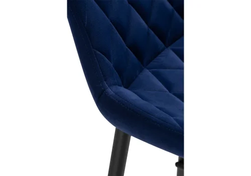 Полубарный стул Баодин Б/К синий / черный 517166 Woodville, синий/велюр, ножки/металл/чёрный, размеры - ****500*560 фото 6