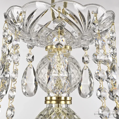 Люстра подвесная 105/10/240 G Bohemia Ivele Crystal без плафона на 10 ламп, основание прозрачное золотое в стиле классический sp фото 3