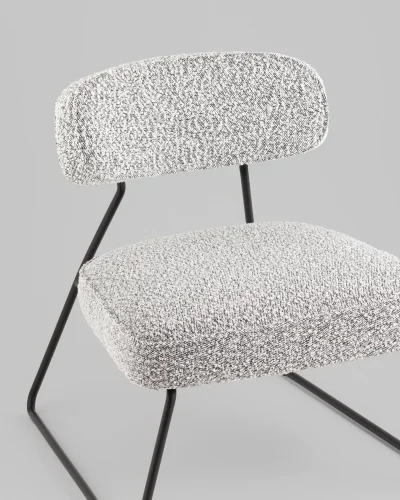 Кресло лаунж Kate, серый УТ000039357 Stool Group, серый/букле, ножки//чёрный, размеры - ****655*745мм фото 7
