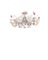Люстра потолочная Fiori di rose 114.8 Lucia Tucci белая на 8 ламп, основание белое в стиле прованс флористика 