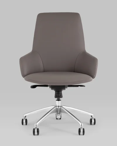 Кресло офисное TopChairs Bow, серый УТ000038541 Stool Group, /, ножки//хром, размеры - ****720*640 фото 7
