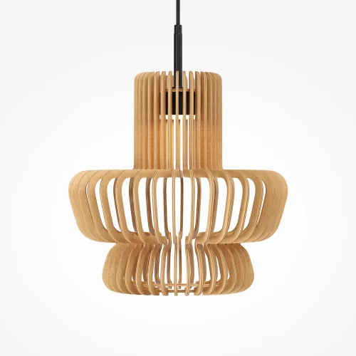 Светильник подвесной LED MOD465PL-L12BK3 Namiki Maytoni бежевый коричневый на 1 лампу, основание чёрное в стиле современный кантри фото 4 Светильник подвесной LED MOD465PL-L12BK3 Namiki Maytoni бежевый коричневый на 1 лампу, основание чёрное в стиле современный кантри фото 4