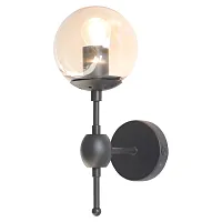 Бра лофт LSP-8167 Lussole янтарный 1 лампа, основание чёрное в стиле современный лофт 