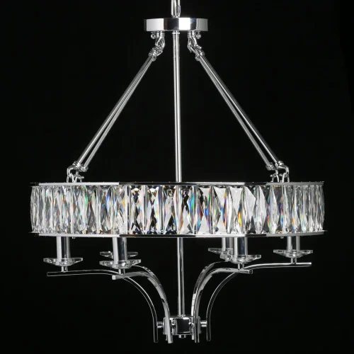 Люстра подвесная Джанетта 435011306 Chiaro прозрачная на 6 ламп, основание хром в стиле классический  фото 4