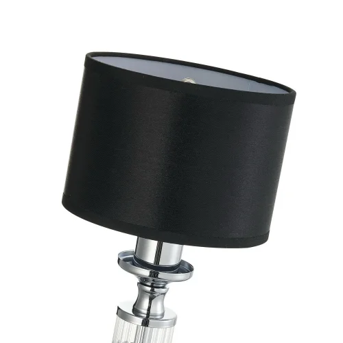Настольная лампа Archetypus 2674-1T Favourite серая чёрная 1 лампа, основание хром металл стекло в стиле классический арт-деко  фото 5