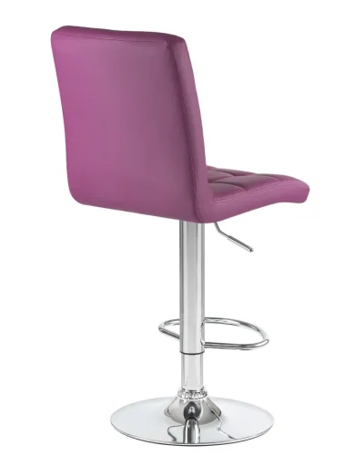 Стул барный 5009-LM KRUGER,  цвет сиденья фиолетовый, цвет основания хром Dobrin, фиолетовый/экокожа, ножки/металл/хром, размеры - 1000*1220***410*560 фото 4