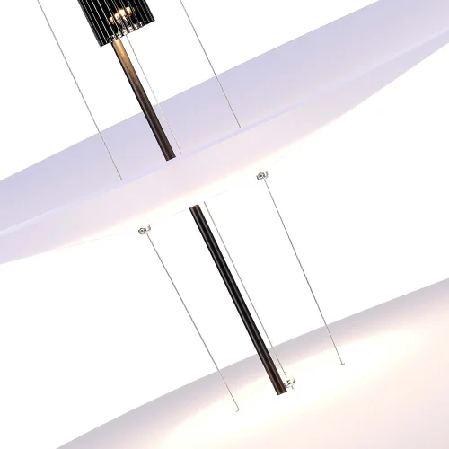 Светильник подвесной LED Isola SL6101.413.01 ST-Luce белый 1 лампа, основание чёрное в стиле современный минимализм арт-деко  фото 2