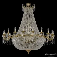 Люстра подвесная 2201H201/20/160IV/Y1 G Bohemia Ivele Crystal без плафона на 48 ламп, основание золотое прозрачное в стиле классика sp