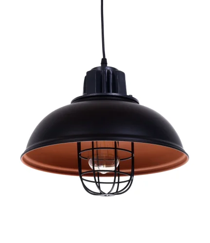 Светильник подвесной Fuko LDP 6859 BK Lumina Deco чёрный 1 лампа, основание чёрное в стиле лофт  фото 4