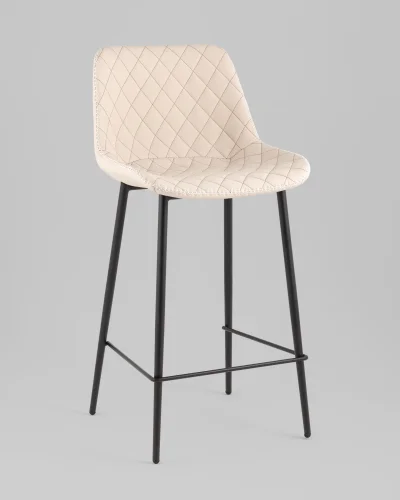 Стул барный Arch, экокожа, светло-серый УТ000039352 Stool Group, серый/экокожа, ножки//чёрный, размеры - ****435*510