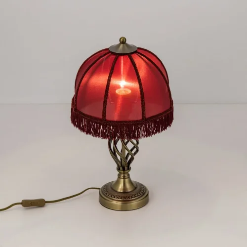 Настольная лампа Базель CL407803 Citilux красная 1 лампа, основание бронзовое металл в стиле классический кантри  фото 6