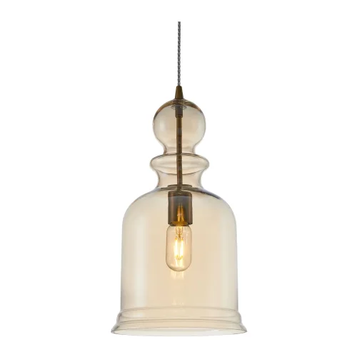Светильник подвесной Tone P002PL-01BZ Maytoni прозрачный янтарный 1 лампа, основание бронзовое в стиле современный выдувное фото 3