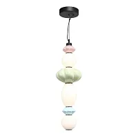 Светильник подвесной LED Florentini SL6134.433.01 ST-Luce разноцветный на 1 лампу, основание чёрное в стиле современный 