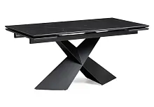 Керамический стол Хасселвуд 160(220)х90х77 черный мрамор / черный 588034 Woodville столешница чёрная из керамика