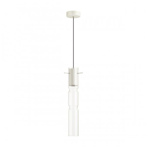 Светильник подвесной LED Scrow 5059/5LB Odeon Light прозрачный 1 лампа, основание белое в стиле современный трубочки