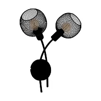 Бра лофт Wrington 43375 Eglo чёрный 2 лампы, основание чёрное в стиле лофт 