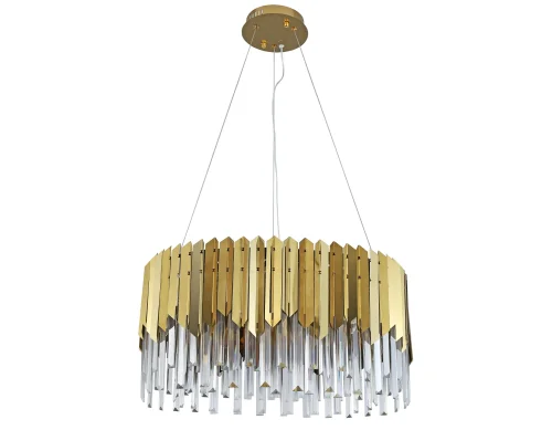 Люстра подвесная TR5286 Ambrella light прозрачная на 6 ламп, основание золотое в стиле классический современный  фото 4