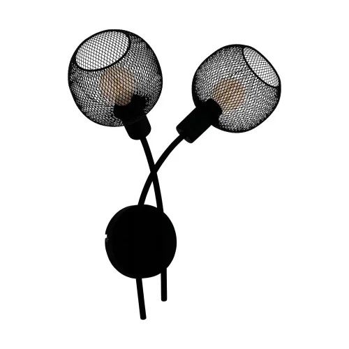 Бра лофт Wrington 43375 Eglo чёрный на 2 лампы, основание чёрное в стиле лофт 