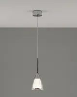 Светильник подвесной LED Leina V10871-PL Moderli прозрачный 1 лампа, основание хром в стиле современный 