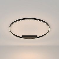 Светильник потолочный LED Rim MOD058CL-L65B3K Maytoni чёрный 1 лампа, основание чёрное в стиле минимализм модерн хай-тек кольца