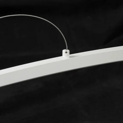 Светильник подвесной LED Bradford LSP-7452 Lussole белый на 1 лампу, основание белое в стиле хай-тек современный минимализм линейный фото 4