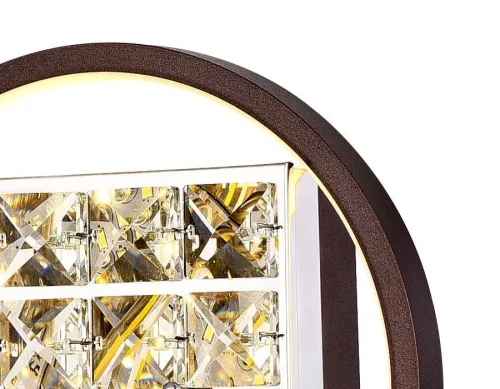 Бра LED FA105 Ambrella light коричневый на 1 лампа, основание коричневое в стиле хай-тек кольца фото 2