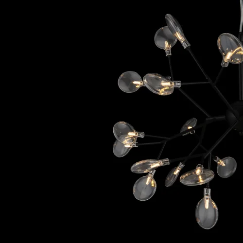 Люстра подвесная Florencia FR5049PL-27B Freya белая на 27 ламп, основание чёрное в стиле современный ветви фото 3