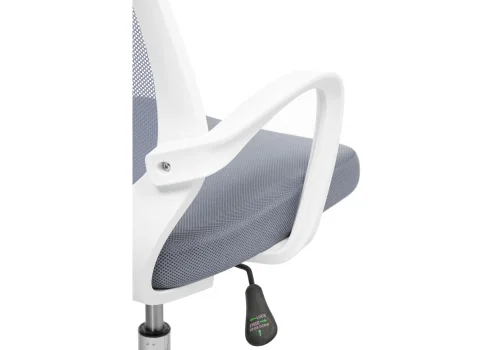 Компьютерное кресло Ergoplus light gray / white 15209 Woodville, серый/сетка, ножки/металл/хром, размеры - *1010***570*630 фото 7