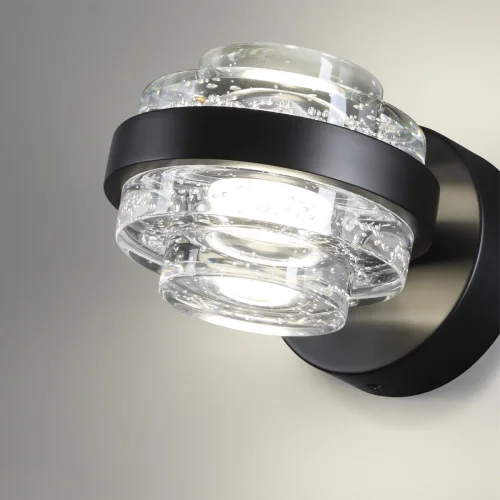 Бра LED Klot 5031/6WL Odeon Light прозрачный на 1 лампа, основание чёрное в стиле современный  фото 6