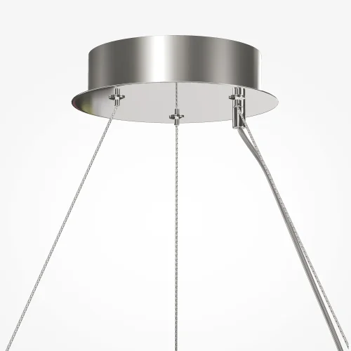 Люстра подвесная LED Castello MOD335PL-L30CH3K Maytoni прозрачная на 1 лампу, основание хром в стиле современный кольца фото 5
