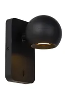 Бра с выключателем Favori 09932/11/30 Lucide чёрный 1 лампа, основание чёрное в стиле современный 