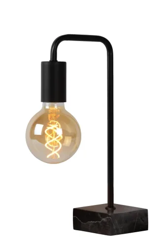 Настольная лампа Lorin 45565/01/30 Lucide без плафона 1 лампа, основание чёрное мрамор металл в стиле современный 
