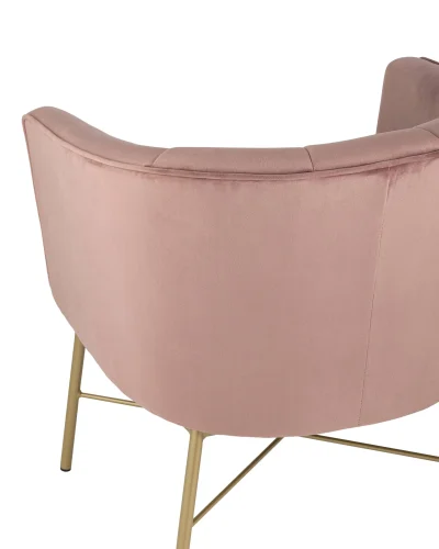 Кресло Шале, велюр розовый УТ000005602 Stool Group, розовый/велюр, ножки/металл/44483, размеры - ****670*620мм фото 6