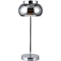 Настольная лампа LED Mildred TL1214T-12SM Toplight серая чёрная 1 лампа, основание хром металл в стиле хай-тек современный 