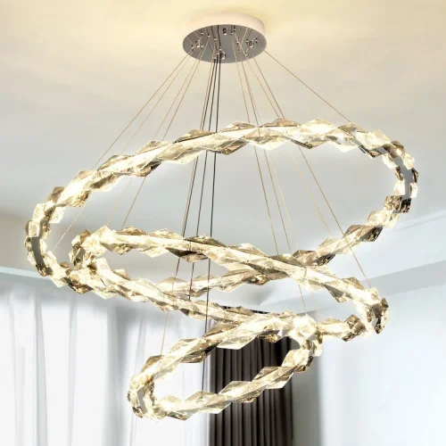 Люстра подвесная JENNIFER D40+60 219976-23 ImperiumLoft прозрачная на 2 лампы, основание хром в стиле современный минимализм фото 7 Люстра подвесная JENNIFER D40+60 219976-23 ImperiumLoft прозрачная на 2 лампы, основание хром в стиле современный минимализм фото 7