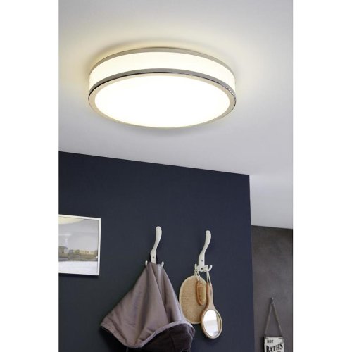 Светильник потолочный LED PALERMO 2 95682 Eglo хром серый белый 1 лампа, основание белое в стиле современный минимализм  фото 2