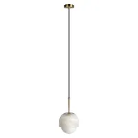 Светильник подвесной Yoko 10411/S LOFT IT белый на 1 лампу, основание бронзовое в стиле современный шар