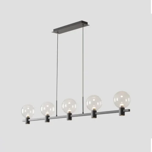Светильник подвесной ЛЕД DUET SP35W LED BLACK Crystal Lux прозрачный на 1 лампу, основание чёрное в стиле минимализм линейный фото 3 Светильник подвесной ЛЕД DUET SP35W LED BLACK Crystal Lux прозрачный на 1 лампу, основание чёрное в стиле минимализм линейный фото 3