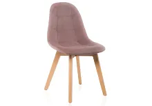 Деревянный стул Filip light purple / wood 15089 Woodville, фиолетовый/велюр, ножки/массив бука дерево/натуральный, размеры - ****460*530